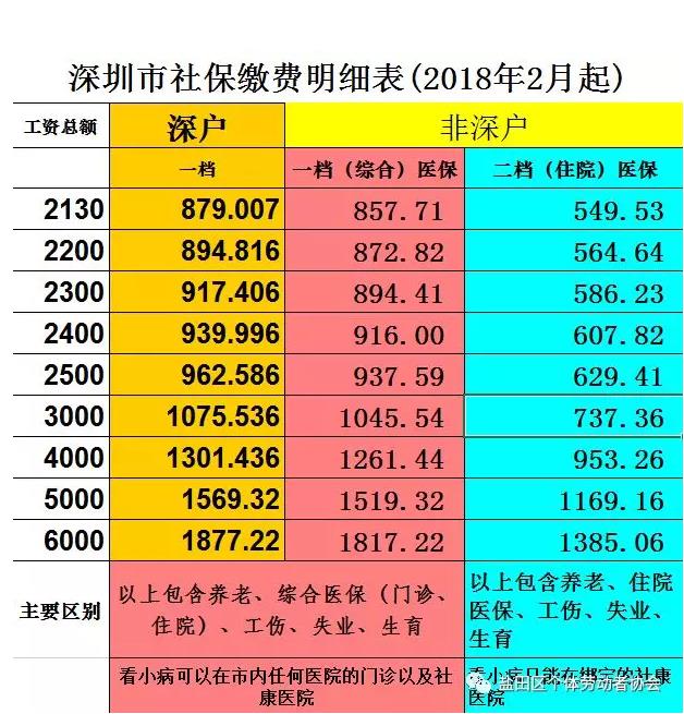 社保缴费明细表